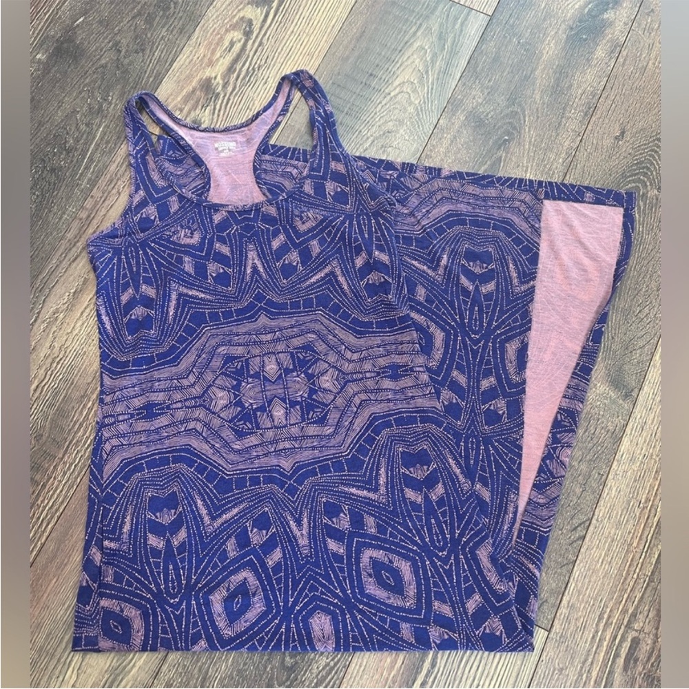 Mossimo Racerback Maxi Dress Purple with slit Small